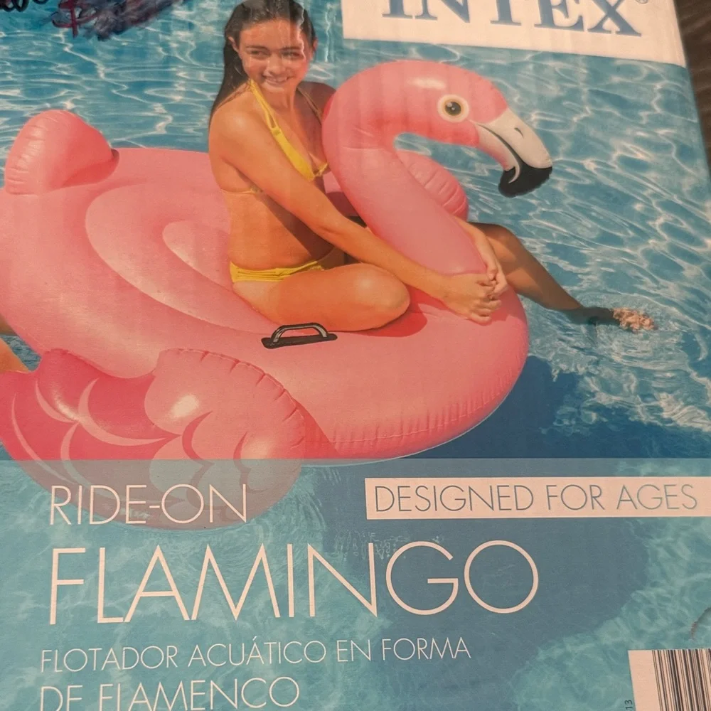 Intex Pink Flamingo Ride-On Float - Picture 1 of 9
